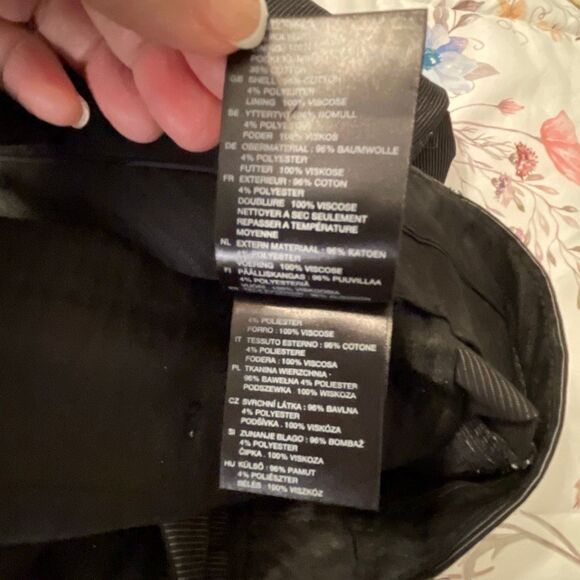 H&M Men’s Black Pinstriped Pants/Trousers - Picture 8 of 9